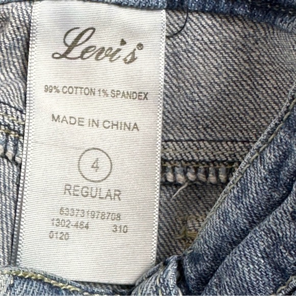 Levi's Jeans Flare Fit Kids 4 Regular Jeans Sparkle Buttons Flap Pockets - Picture 13 of 14